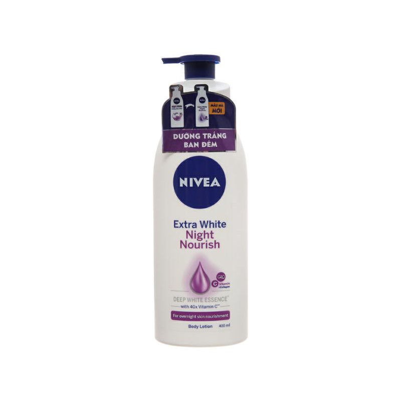 Sữa dưỡng thể trắng da Nivea Extra White Night Nourish