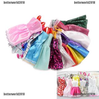 Bộ 10 Đầm Dự Tiệc Nhiều Họa Tiết Khác Nhau Cho Búp Bê Barbie