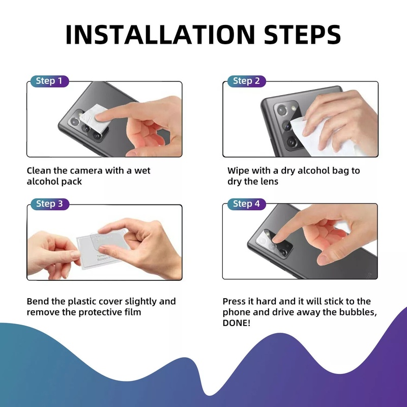 Kính cường lực 9D HD trong suốt bảo vệ ống kính camera chống trầy xước thích hợp cho Galaxy Z Fold 2 5G
