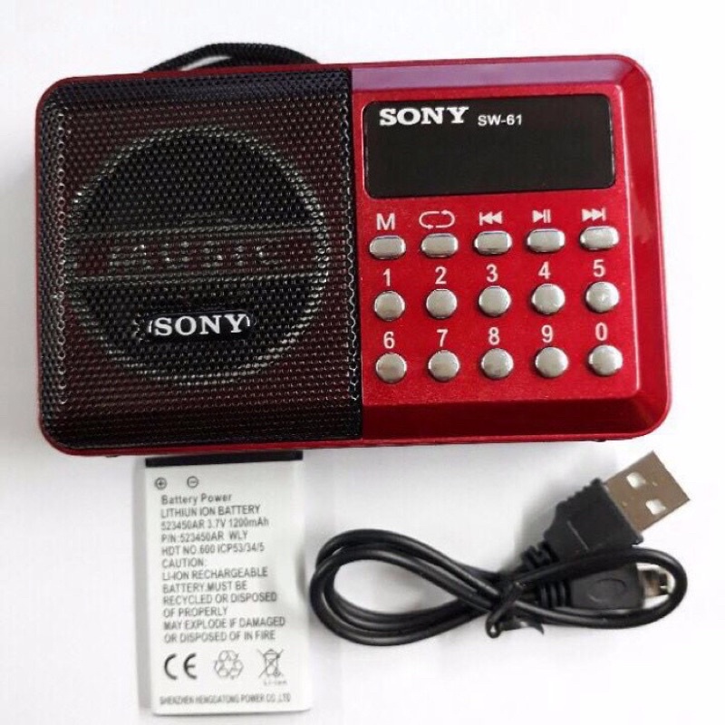 Đài Radio Sony SW61 Hỗ Trợ Khe Cắm Thẻ Nhớ USB