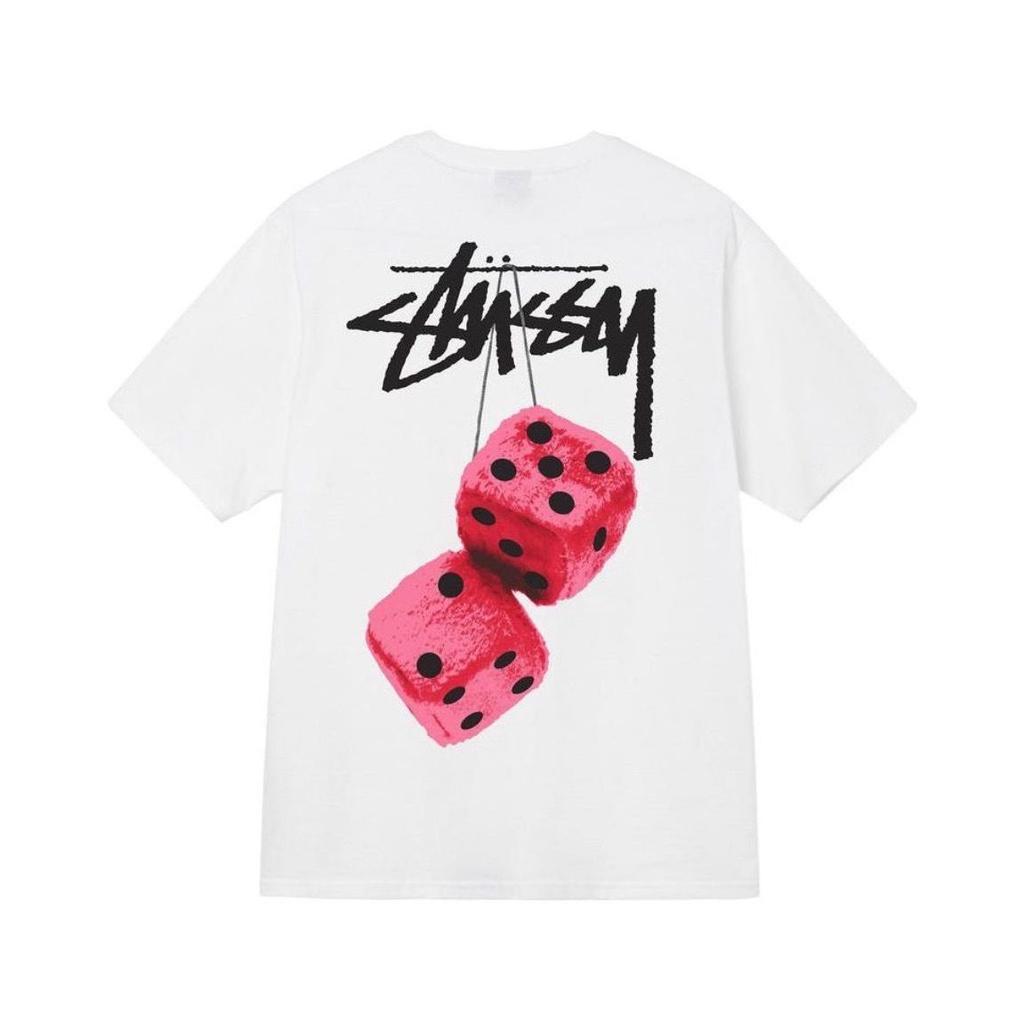 Áo Thun Tay Ngắn In Hình Xúc Xắc Stussy Thời Trang Mùa Hè Trẻ Trung