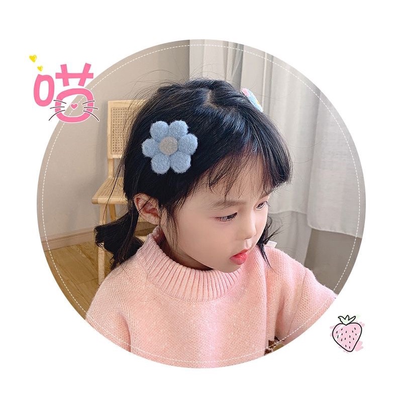 Set 8 Kẹp Tóc Hình Hoa Dễ Thương Cho Bé Gái