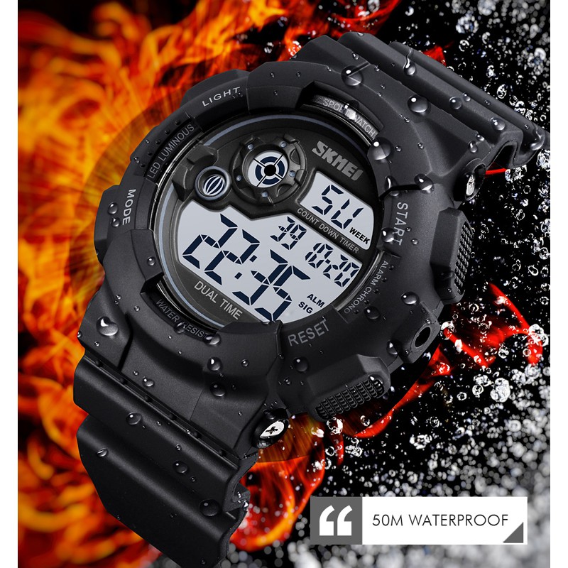 Đồng Hồ SKMEI Chống Sốc/Chống Thấm Nước Kiểu Dáng Thể Thao Hiển Thị Màn Hình Đèn Led Cho Nam | BigBuy360 - bigbuy360.vn