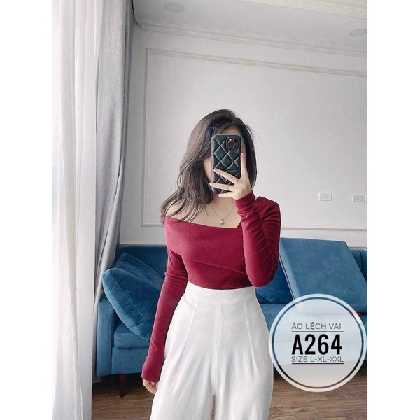 Bigsize Áo lệch vai A264