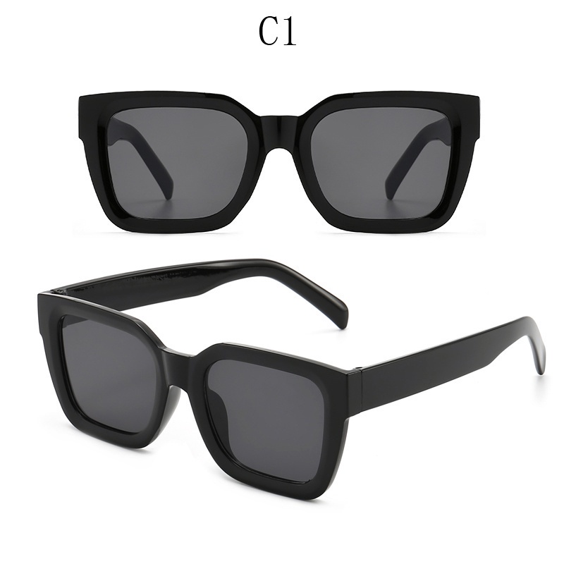 Kính Mát Trong Suốt Gọng Vuông Lớn Chống Tia UV400 Phong Cách Hàn Quốc Thời Trang Cho Nữ