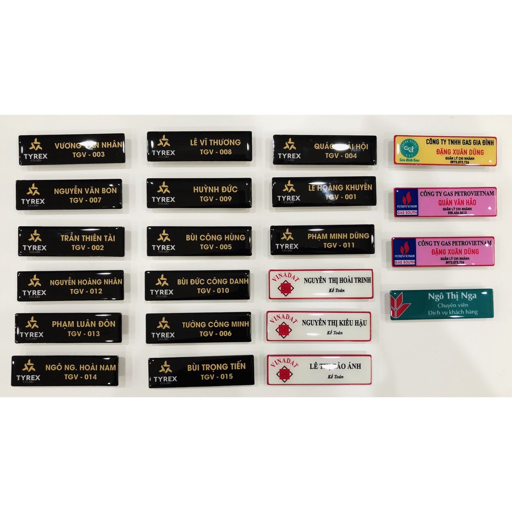 Bảng tên nhân viên cài áo đuôi cài nam châm tiện dụng