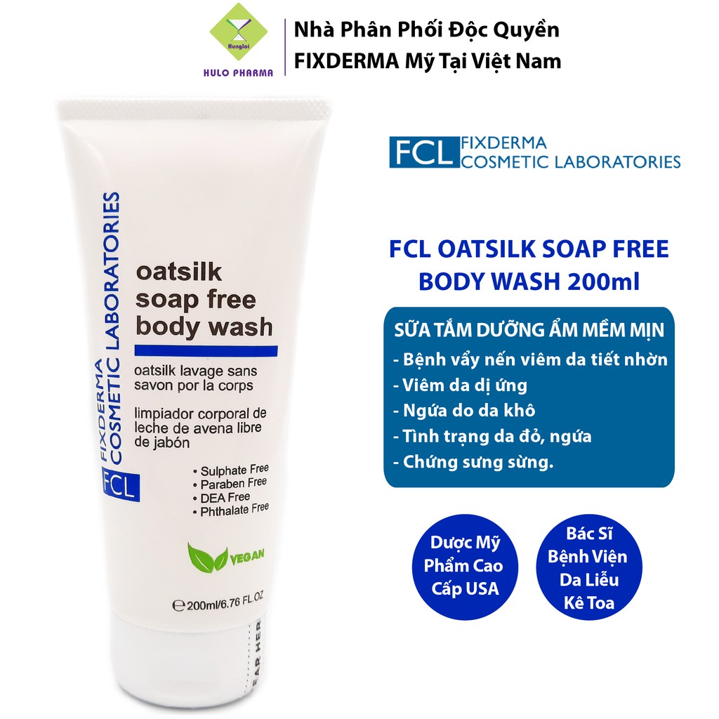 Sữa Tắm Dưỡng Ẩm Mềm Mịn, Chống Lão Hóa Da FCL Oatsilk Soap Free Body Wash 200ml [Nhập Khẩu Chính Hãng]