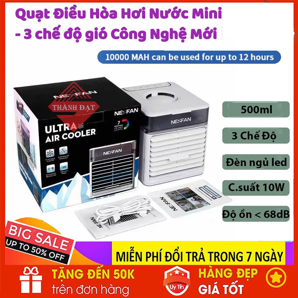 Quạt Điều Hòa Mini Công Nghệ Hàn Quốc - Quạt Điều Hòa Mini Hơi Nước NexFan 3 Chế Độ Gió Siêu Mát