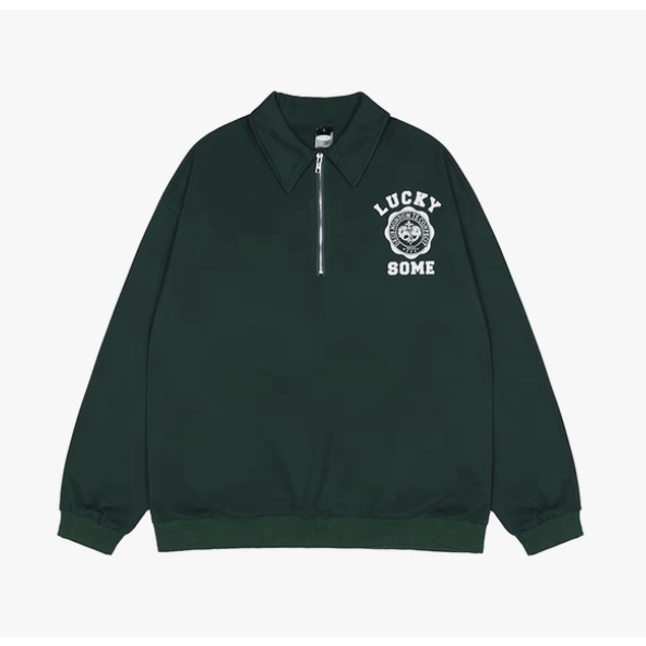 Áo Sweater nỉ bông LUCKY unisex nam nữ