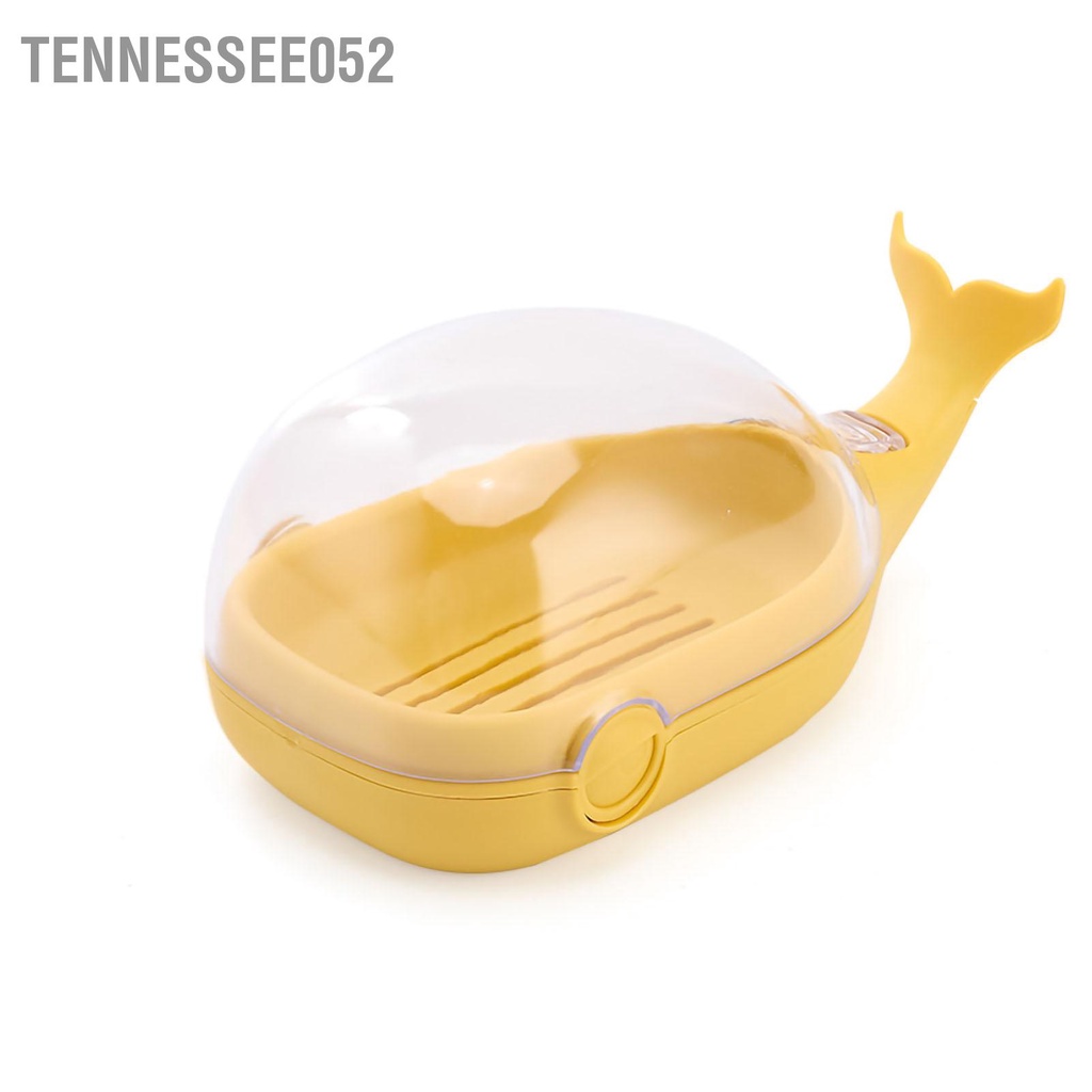 Khay Đựng Xà Phòng Hai Tầng Hình Cá Voi Hoạt Hình Dễ Thương Chống Nước Có Nắp Lật Cho Nhà Tắm