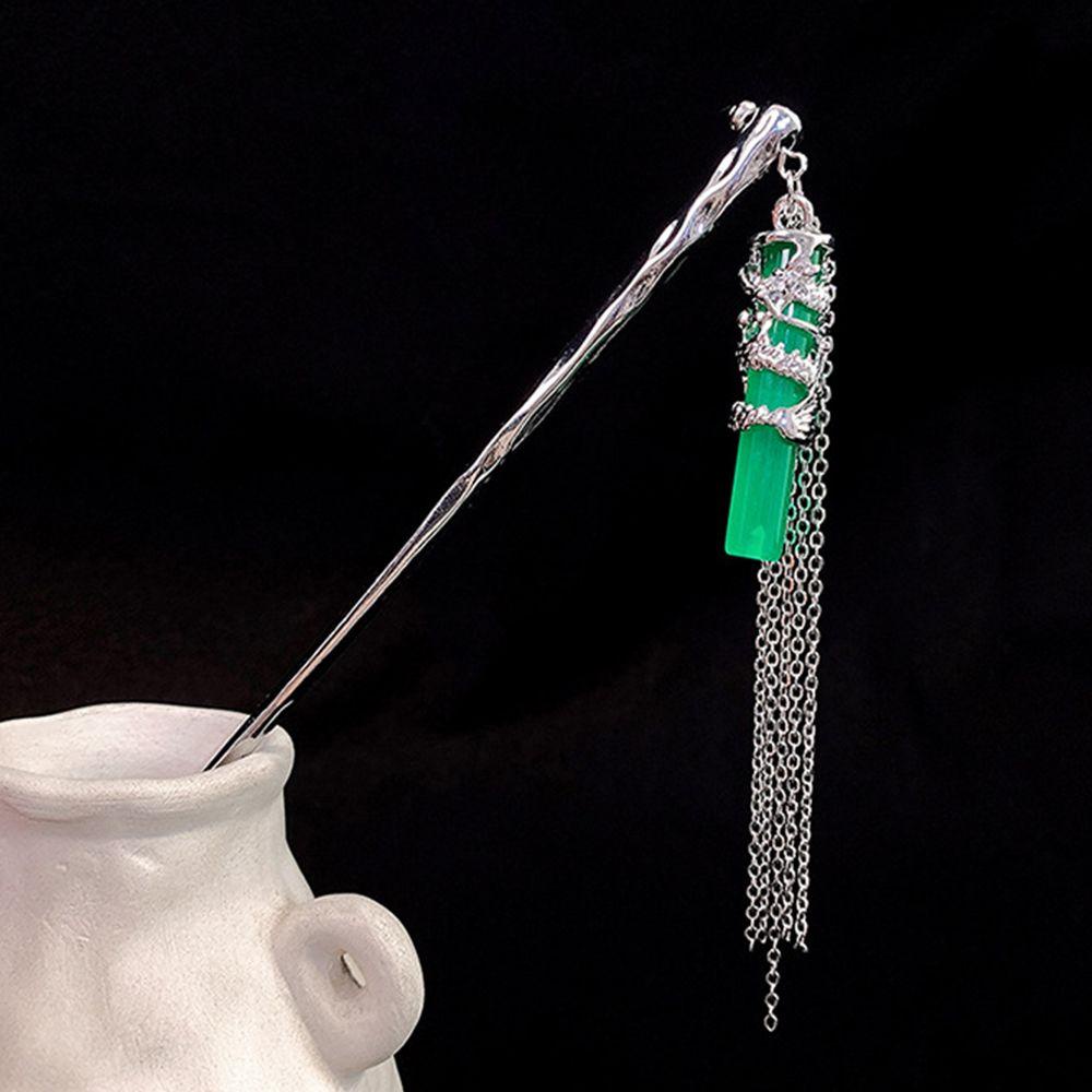 Trâm Cài Tóc Hợp Kim Họa Tiết Rồng Phong Cách Tối Giản Thời Trang Cho Nữ