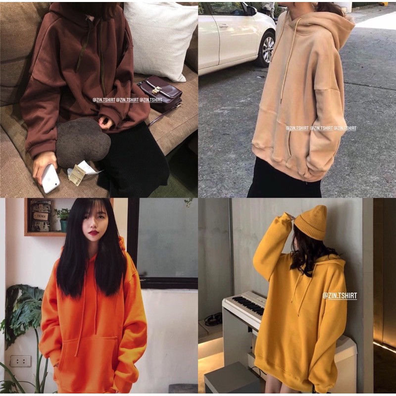 ÁO HOODIE NỈ BÔNG PHOM RỘNG UNISEX, VẢI DÀY DẶN, NHIỀU MÀU CỰC DỄ PHỐI ĐỒ [ẢNH THẬT]