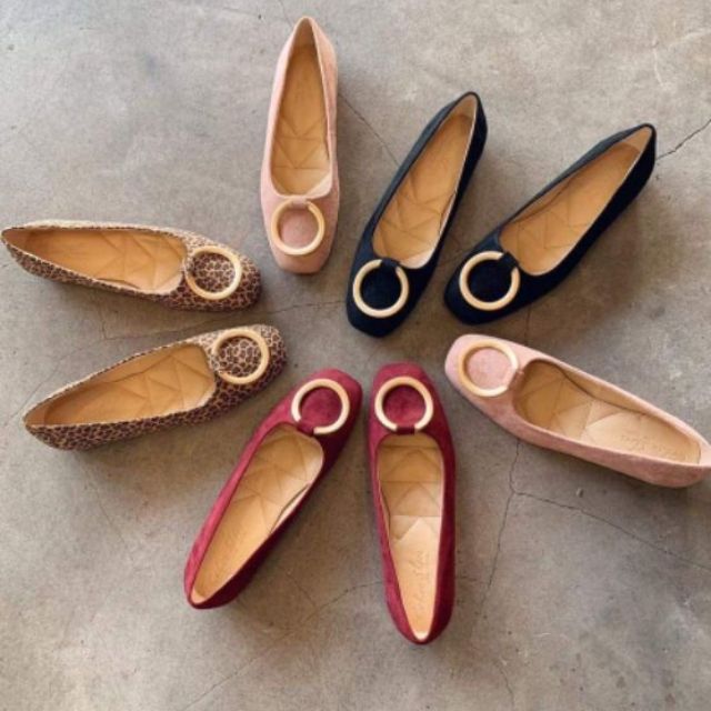 Giày búp bê da lộn cao cấp