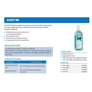 Nước rửa tay ALFASEPT MED
