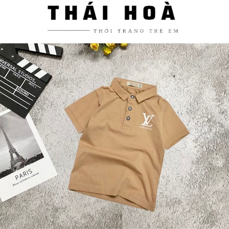 Áo thun có cổ bé trai 7_20kg, áo thun polo bé trai chất liệu cotton xin chuẩn shop