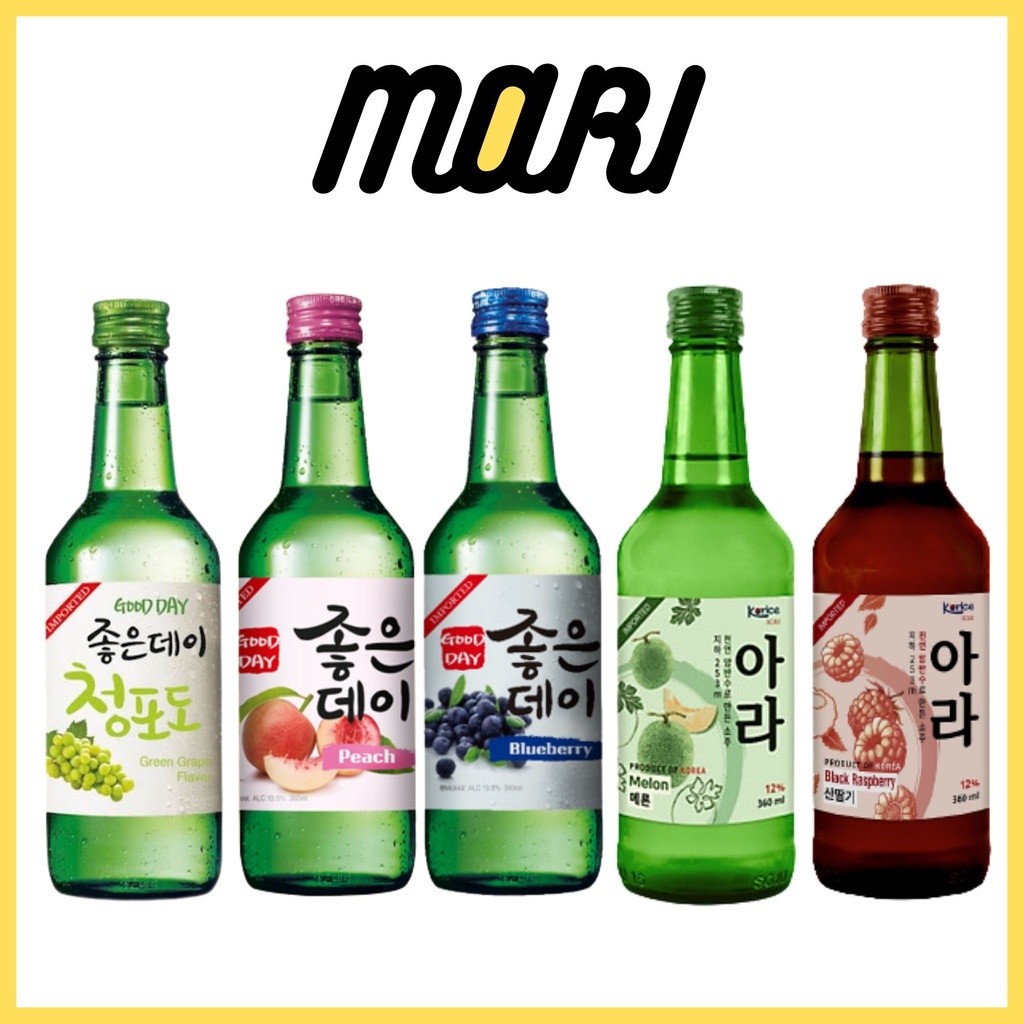 [ship HCM] Soju Hàn Quốc nhiều vị (thương hiệu GoodDay/Korice) chai 360ml