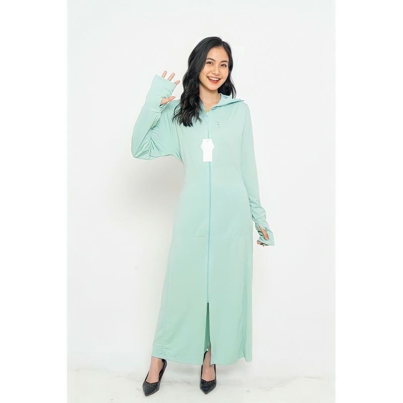 Áo chống nắng nữ 2 lớp toàn thân vải thun hạt xoàn co giãn 4 chiều , áo choàng chống nắng 2 lớp dày dặn chống tia UV