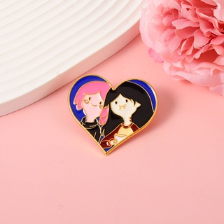 Ghim Cài Áo Tráng Men Hình Công Chúa Bong Bóng Và Marceline Dễ Thương
