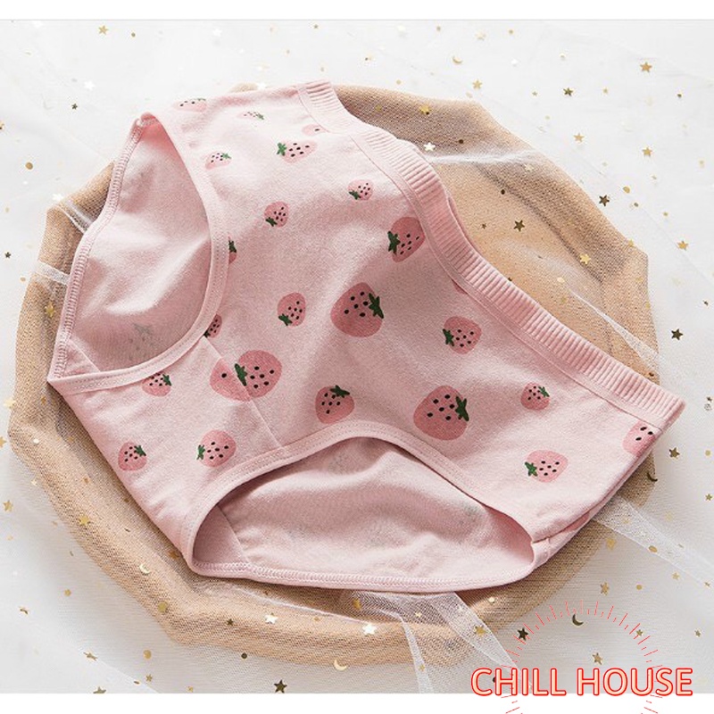 Quần lót nữ - quần lót cotton hình quả dâu 716 CHILL HOUSE