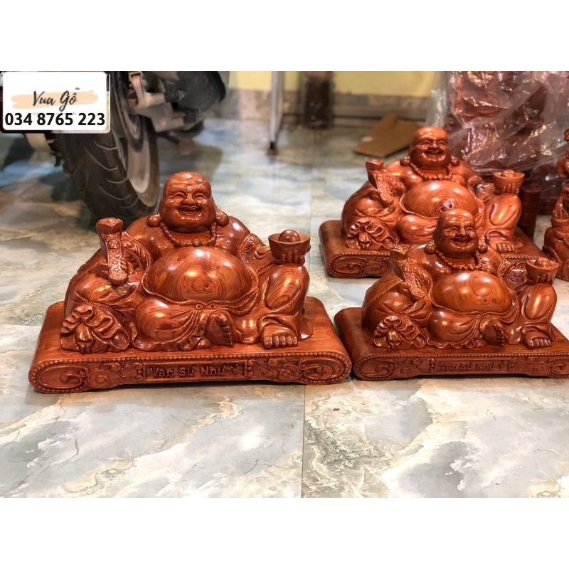 Tượng Di Lặc Gỗ Hương Cao Cấp- Tài Lộc Vạn Sự Như ý - Tỷ Sự Như Mơ