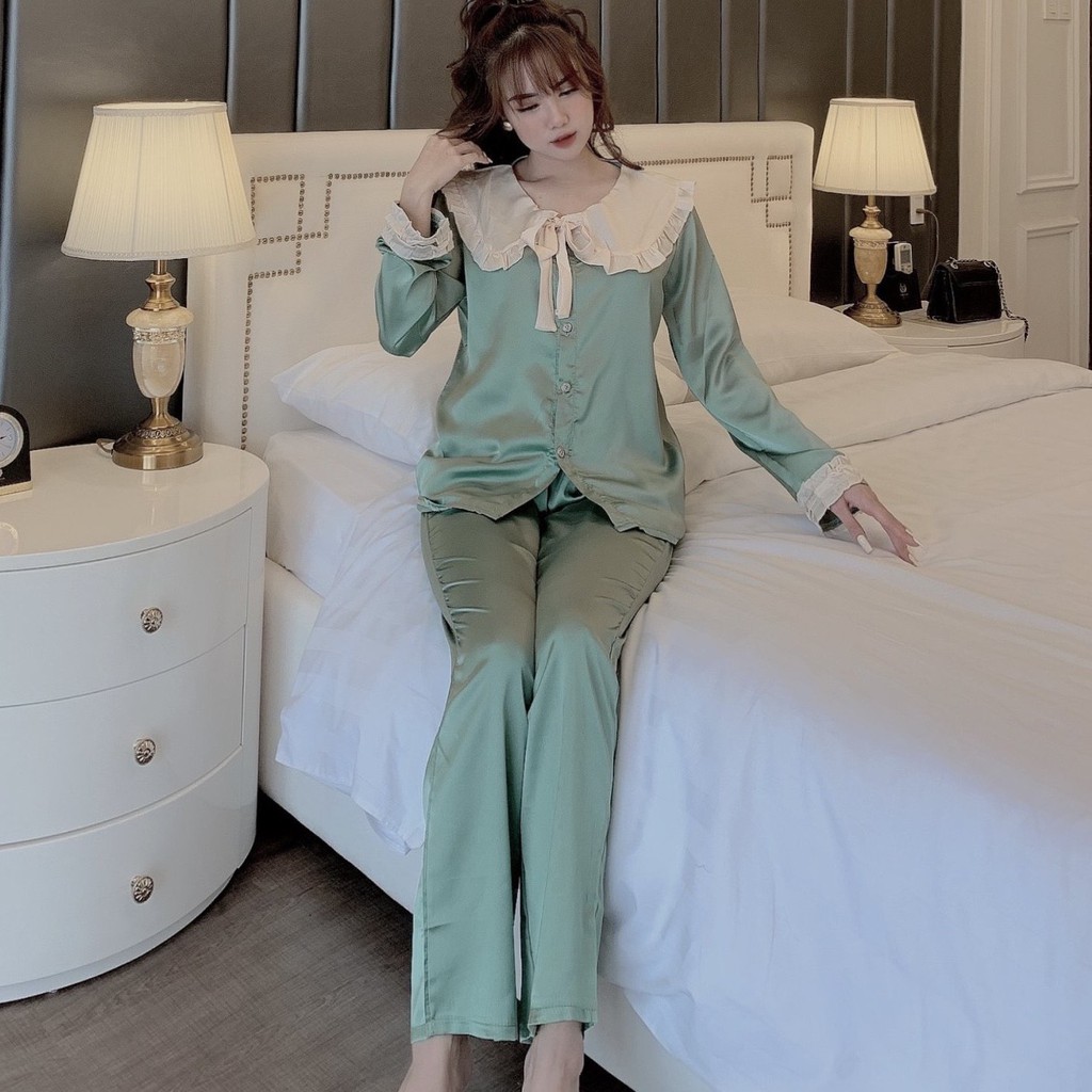 [Mã 11FASHIONSALE giảm 12% đơn 99K] Bộ Đồ Ngủ Pijama Nữ💖Bộ Lụa Tay Dài Tiểu Thư Cao Cấp [Ảnh Thật] [Siêu Đẹp] | BigBuy360 - bigbuy360.vn