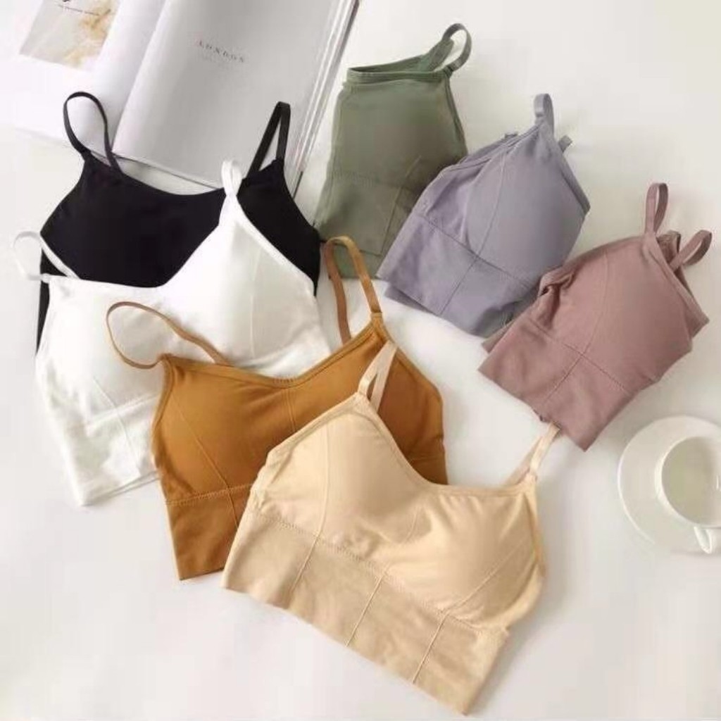 Áo bra tập gym, yoga dáng croptop ,áo dày dặn không gọng có dây vai đều chỉnh thấm hút tốt HH09