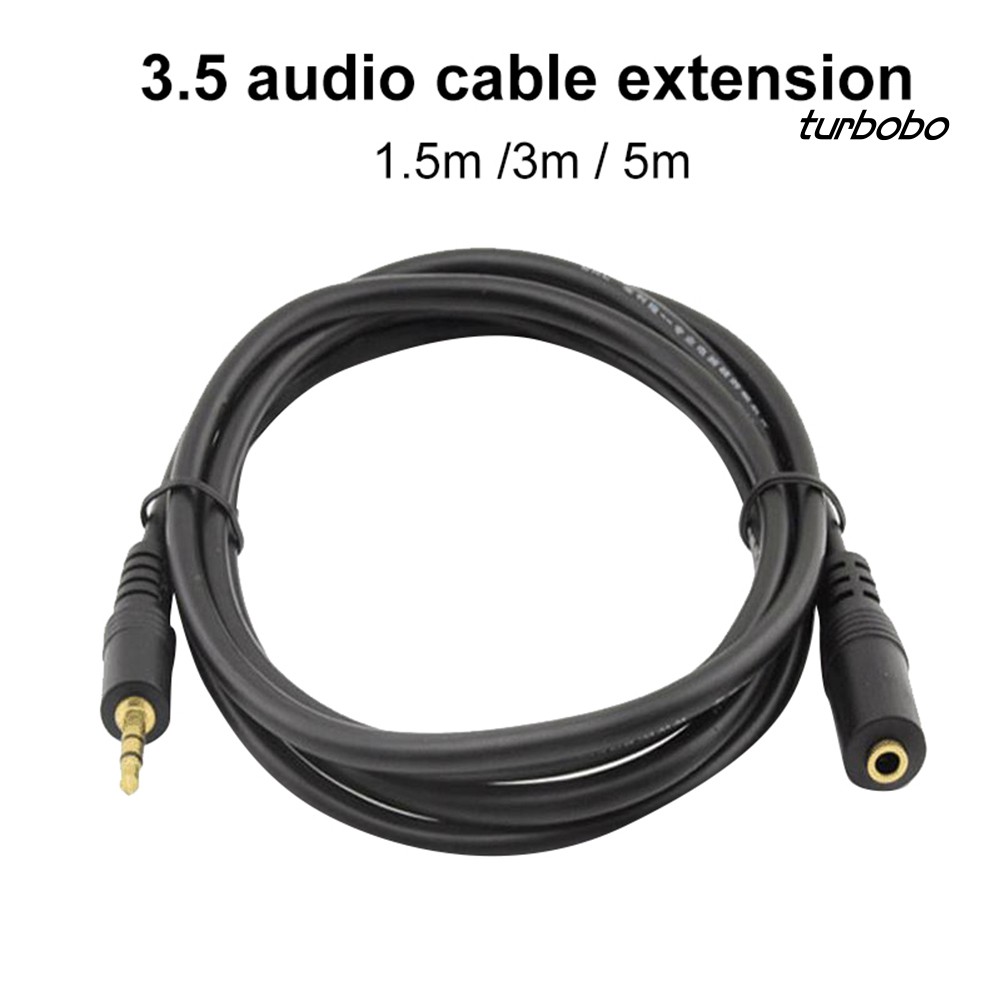 SJPJ_1.5/3/5m 3.5mm Jack Male to Female Audio Extension Cable AUX Cord for Headphone