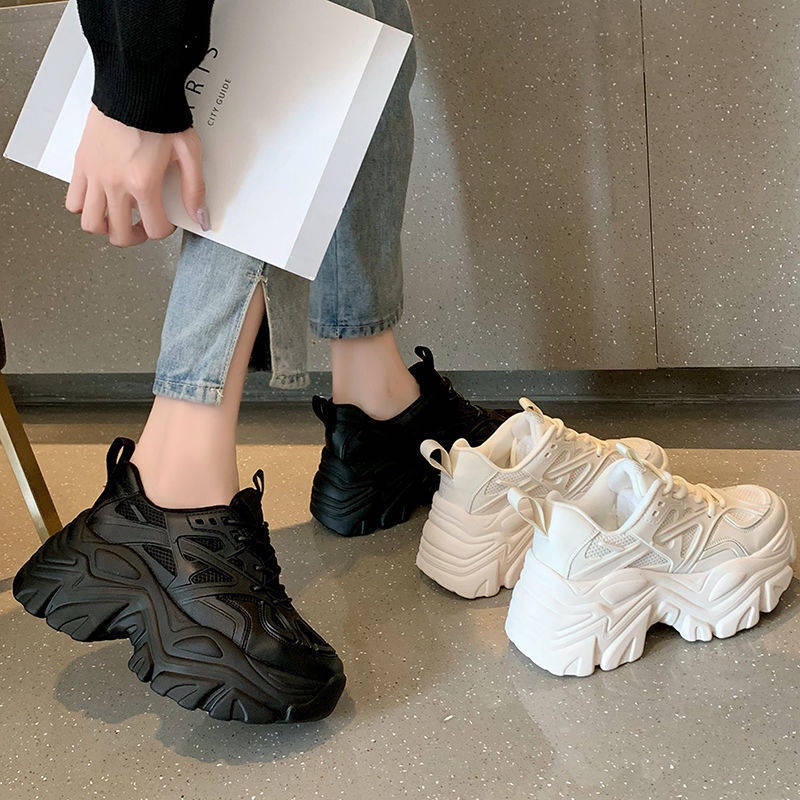 Dép nữ Giày Da Mềm Đế Dày Tăng Chiều Cao Thời Trang Mùa Thu Mới