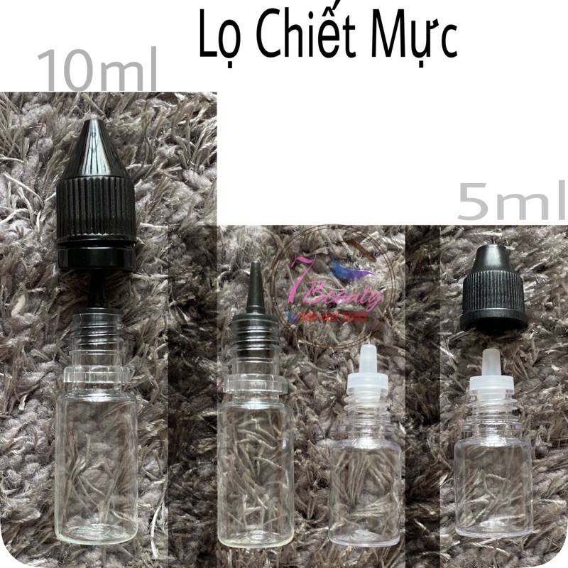 Lọ nhựa 10ml chiết mực xăm