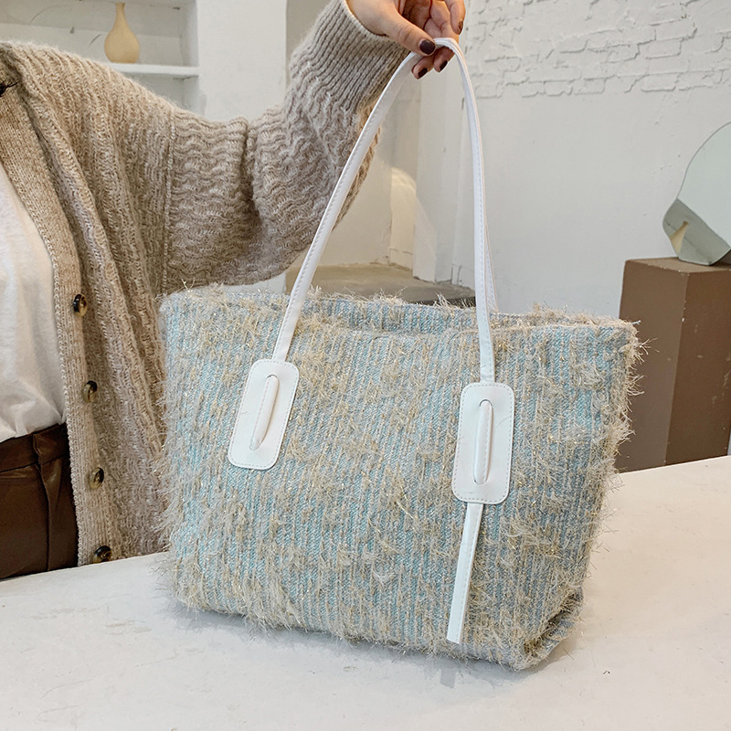 Túi đeo vai bằng vải len thời trang thanh lịch cho nữ IELGY