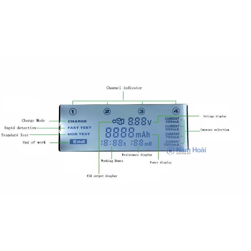 Bộ Sạc Và Test Pin Đa Năng Liitokala Lii-500 Dùng cho pin AA, AAA, 18650, 32650 (1.2V, 3.2V, 3.6V...) Chính Hãng 100%
