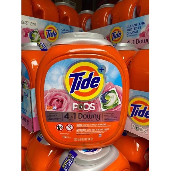 - Viên giặt Tide Pods Downy/ Oxi hộp 104 viên