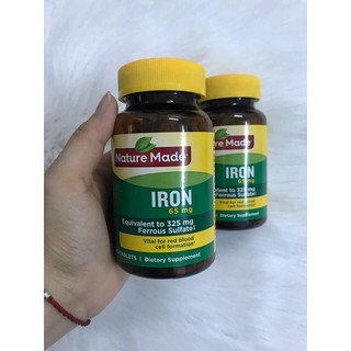 Viên Uống Bổ Sung Sắt Iron 65mg Nature Made 365 Viên Của Mỹ