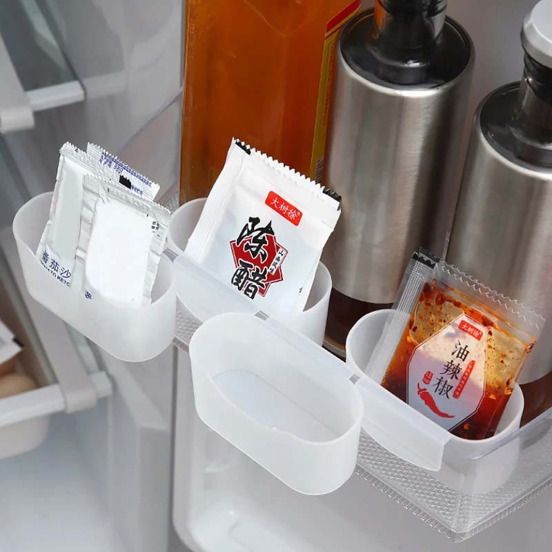 Set 2 Túi Nhựa Mini Đựng Vật Dụng Treo Tủ Lạnh Đa Năng