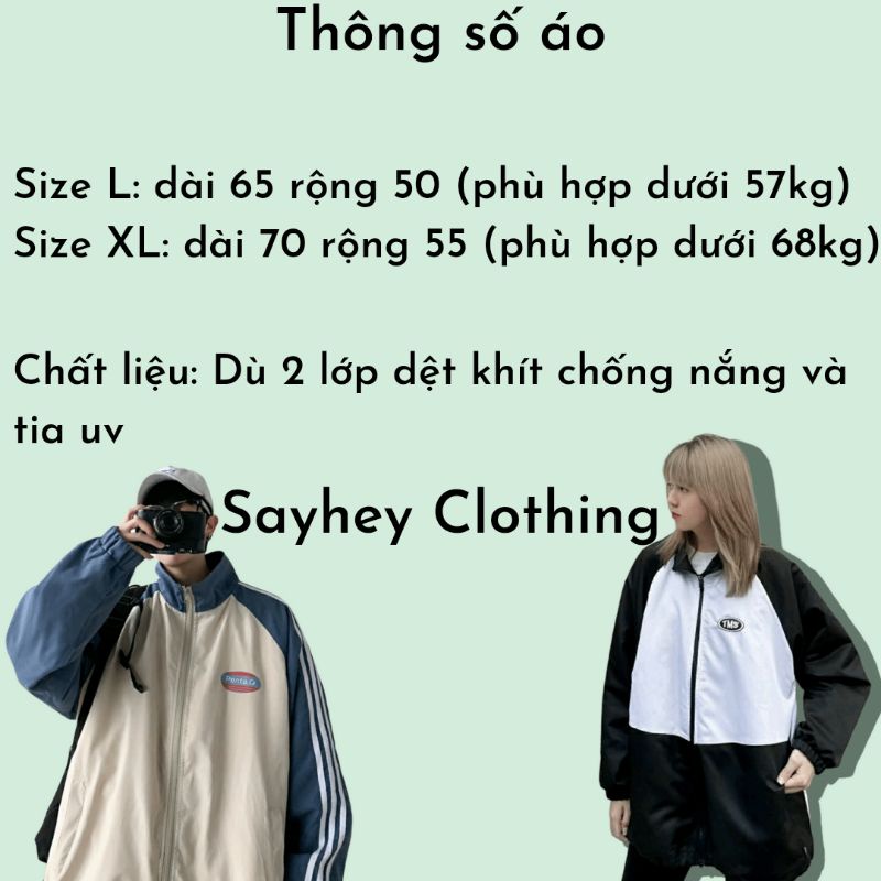 Áo khoác dù PentaQ Jacket Nam Nữ Form Rộng Phong Cách Ulzzang - Sayhey Clothing