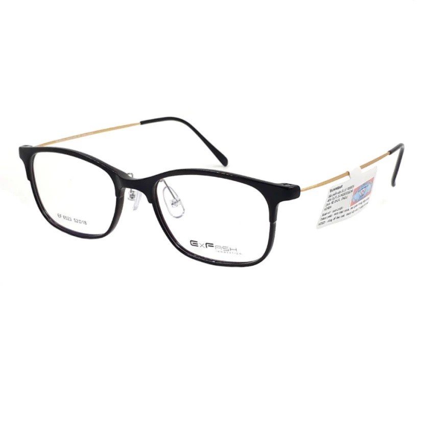 kính cận EXFASH EF6523 001 GD BẢO HÀNH VĨNH VIỄN, CHÍNH HÃNG HÀN QUỐC (tròng cận 0 độ)