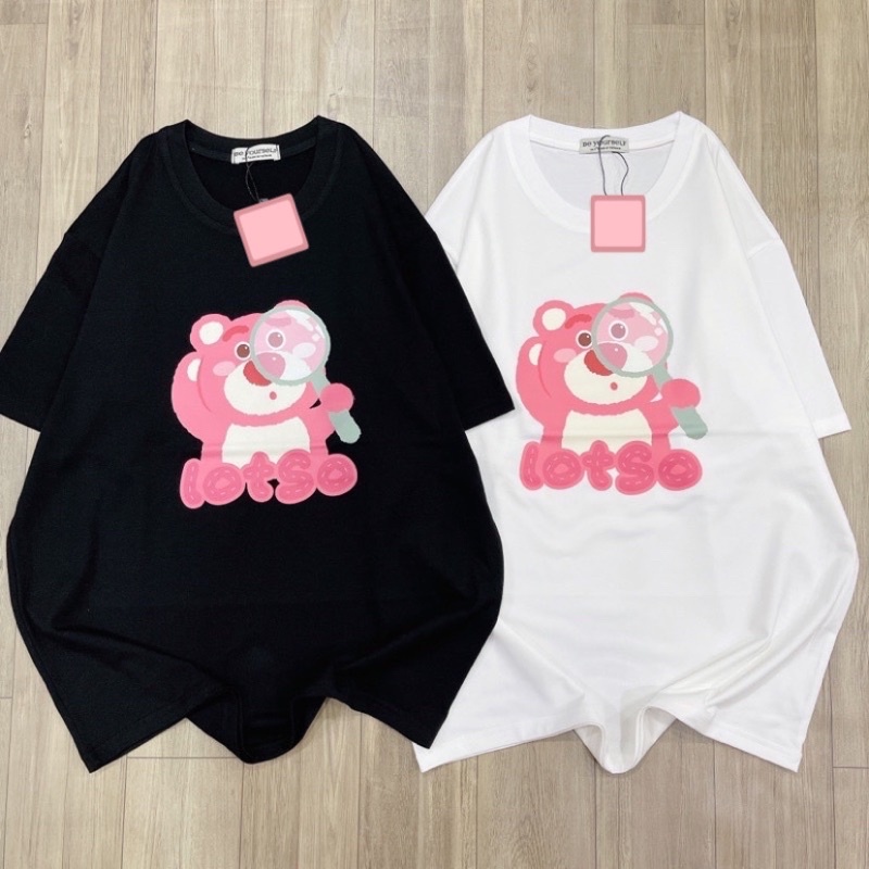 Áo Thun 3158 In Hình GẤU LOTSO Form Rộng Unisex Chất Cotton Khô Loại 1, Thoáng Mát, Thấm Hút Mồ Hôi - GUNN