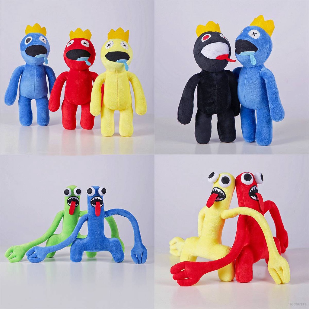 Roblox Rainbow Friends Búp Bê Nhồi Bông Hình Cầu Vồng Màu Xanh Lá / Xanh Dương NS3