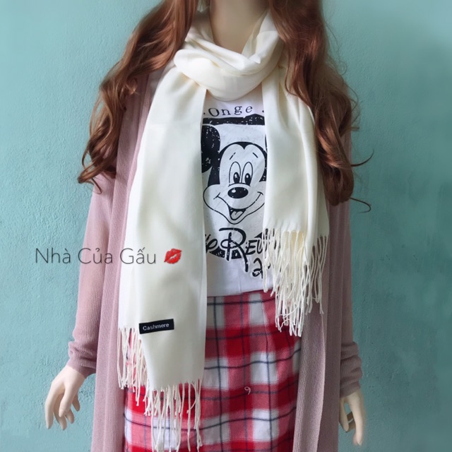 Combo 2 khăn len Cashmere hàng loại 1 chất siêu mịn