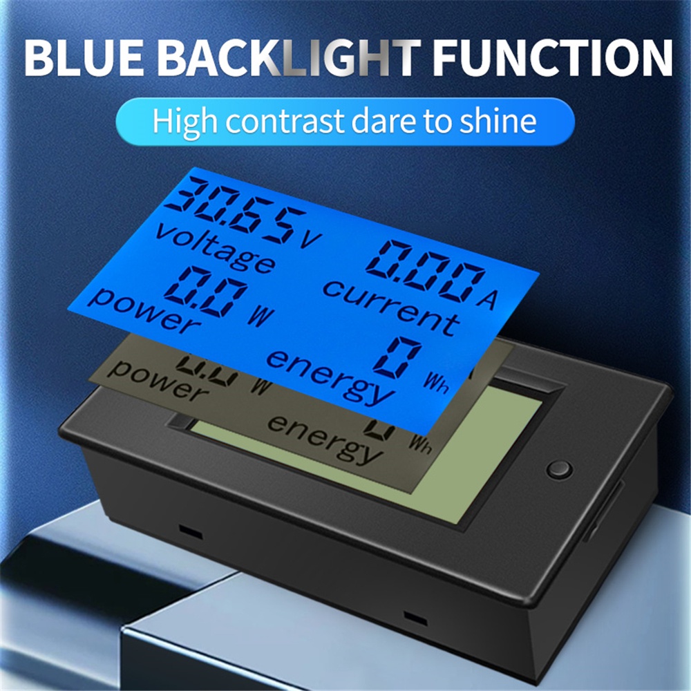 DIYMORE Vôn Kế Màn Hình LCD Lớn PZEM-051 DC6.5-100V 100A