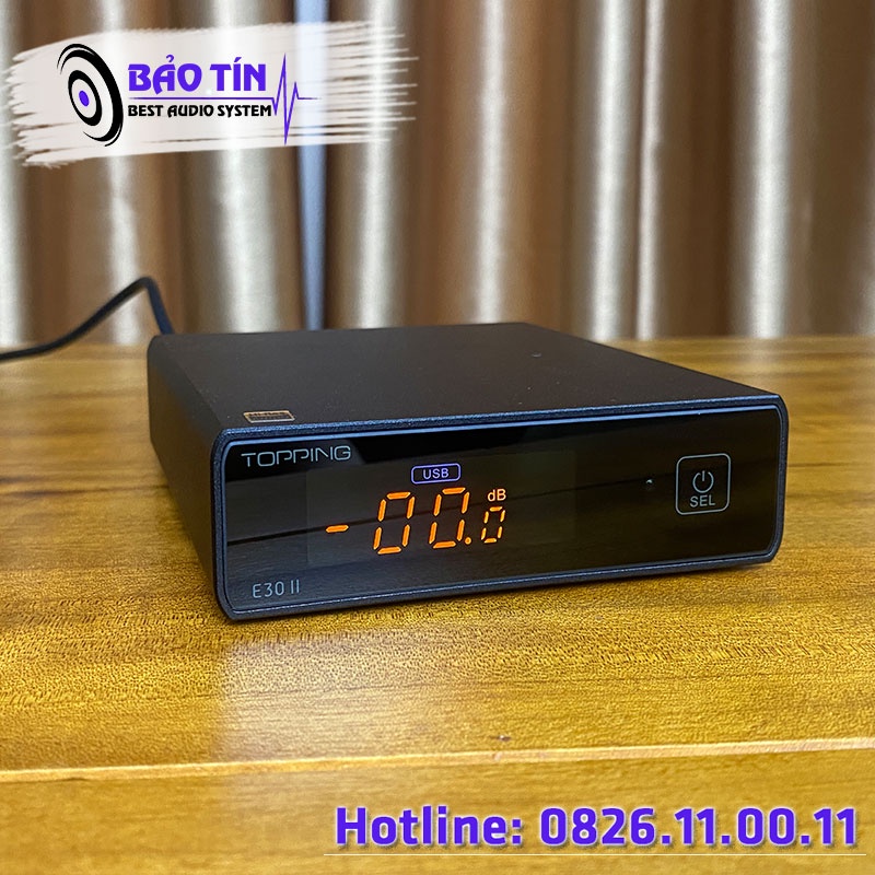DAC Topping E30II - Dùng 2 chip AK4493S, 32Bit/768Khz/DSD512 Tặng dây quang Liton Mỹ và Nguồn