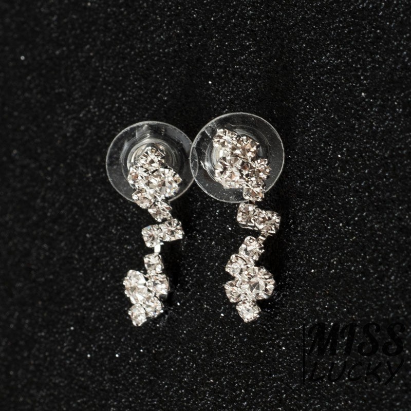 Bộ vòng cổ + hoa tai hợp kim đính đá thời trang cho nữ