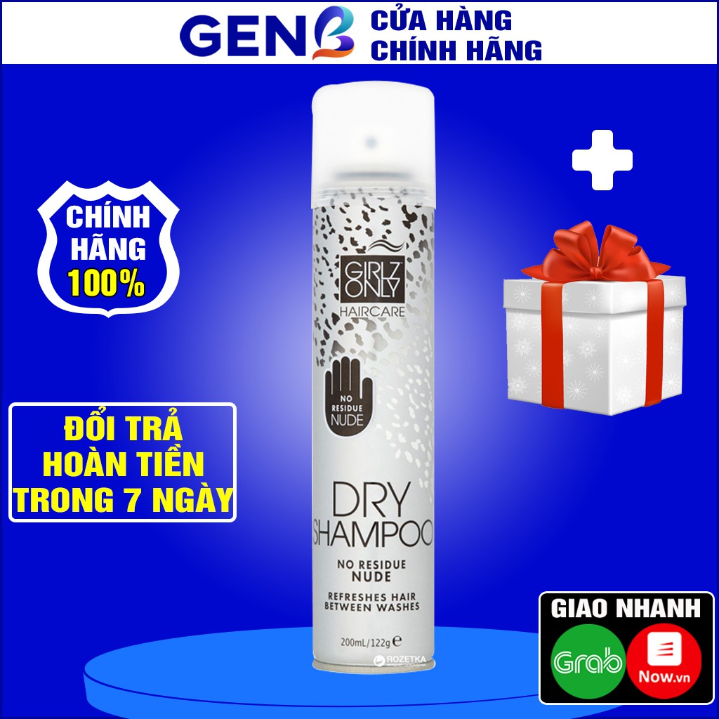 Dầu Gội Khô Girlz Only TRẮNG Thơm Dạng Xịt Dry Shampoo No Residue Nude Dưỡng Ẩm Chăm Sóc Tóc CHÍNH HÃNG Mỹ Phẩm GENB