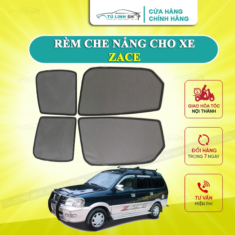 Rèm che nắng nam châm cho xe Zace, bộ 4 tấm cho 4 cửa, hàng loại 1 cao cấp nhất, vừa khít kính