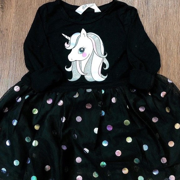 [Xuất dư xịn] Váy HM pony đen chân voan chấm bi