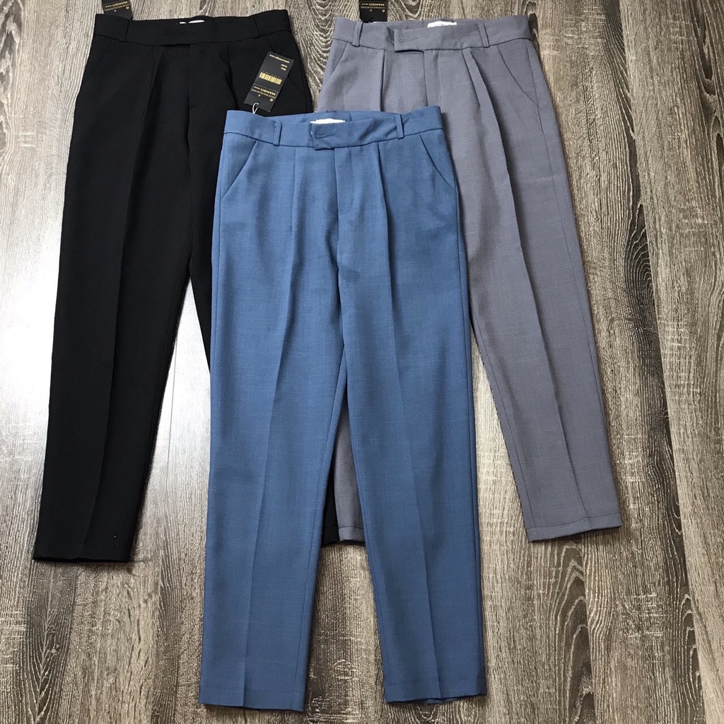 Quần baggy nữ lưng cao basic cạp cao công sở Homieyl cao cấp chất vải đẹp, quần tây nữ lưng cao màu đen đi học đi làm