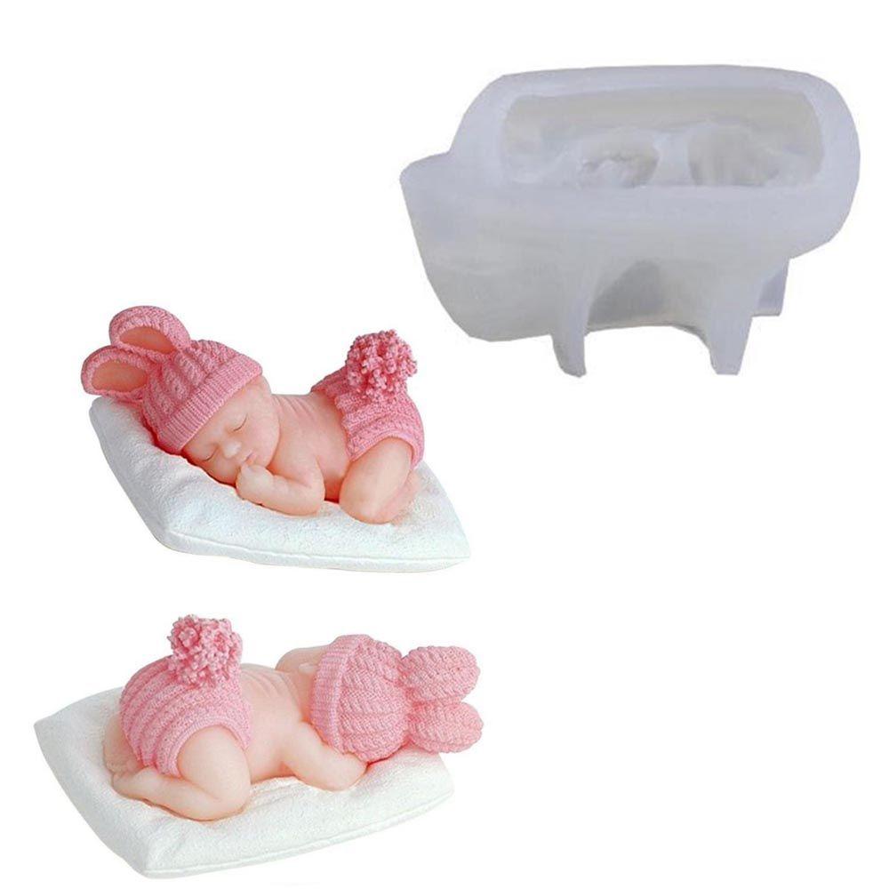 Khuôn Silicone Làm Bánh Kẹo / Sô Cô La Hình Em Bé 3D Dễ Thương