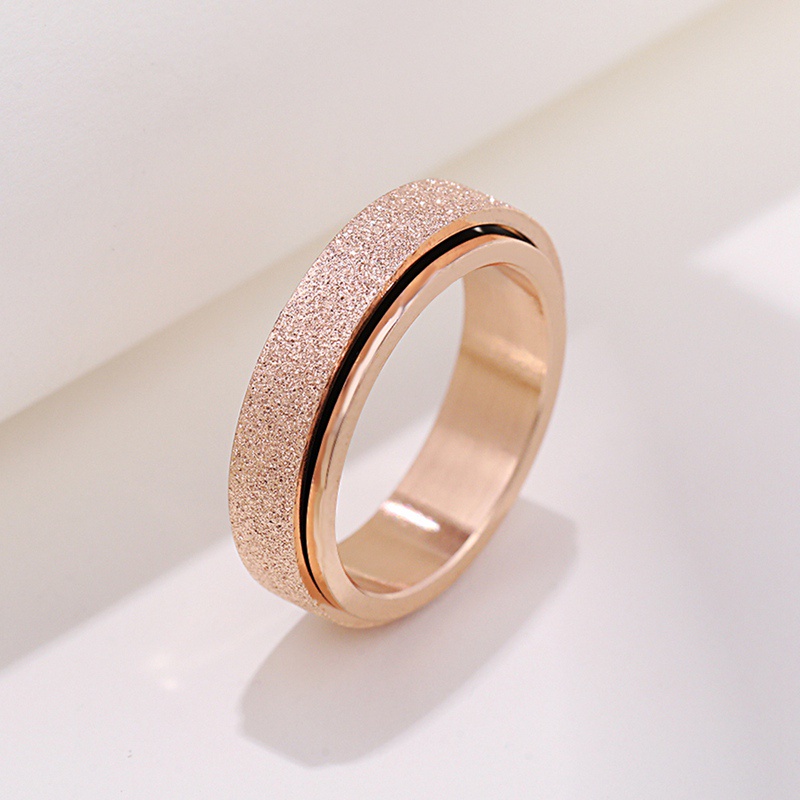 Nhẫn thép không gỉ 6mm màu đơn giản cho cả nam và nữ # 5040