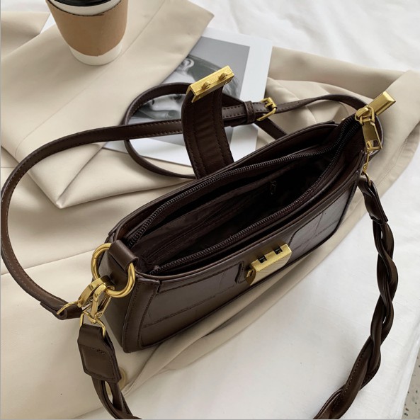 Túi da vân sần đeo chéo, đeo vai S029