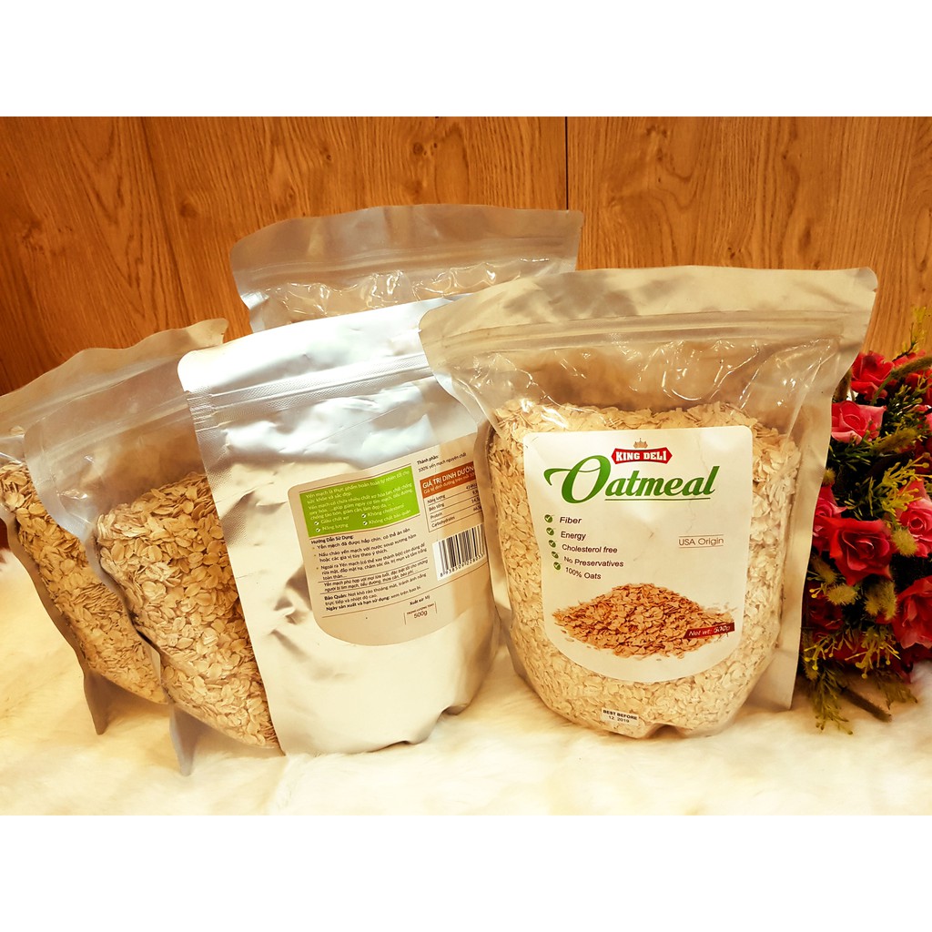 YẾN MẠCH OATMEAL NGUYÊN HẠT CÁN DẸT 500gr